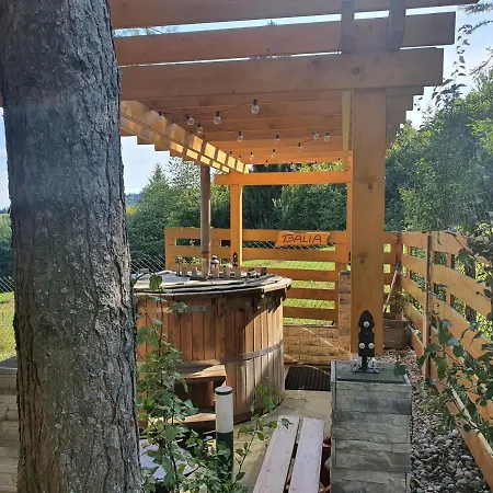 Borowikowe Zacisze Drewniane Z Dostępem Do Balii I Sauny Dom wakacyjny Falsztyn